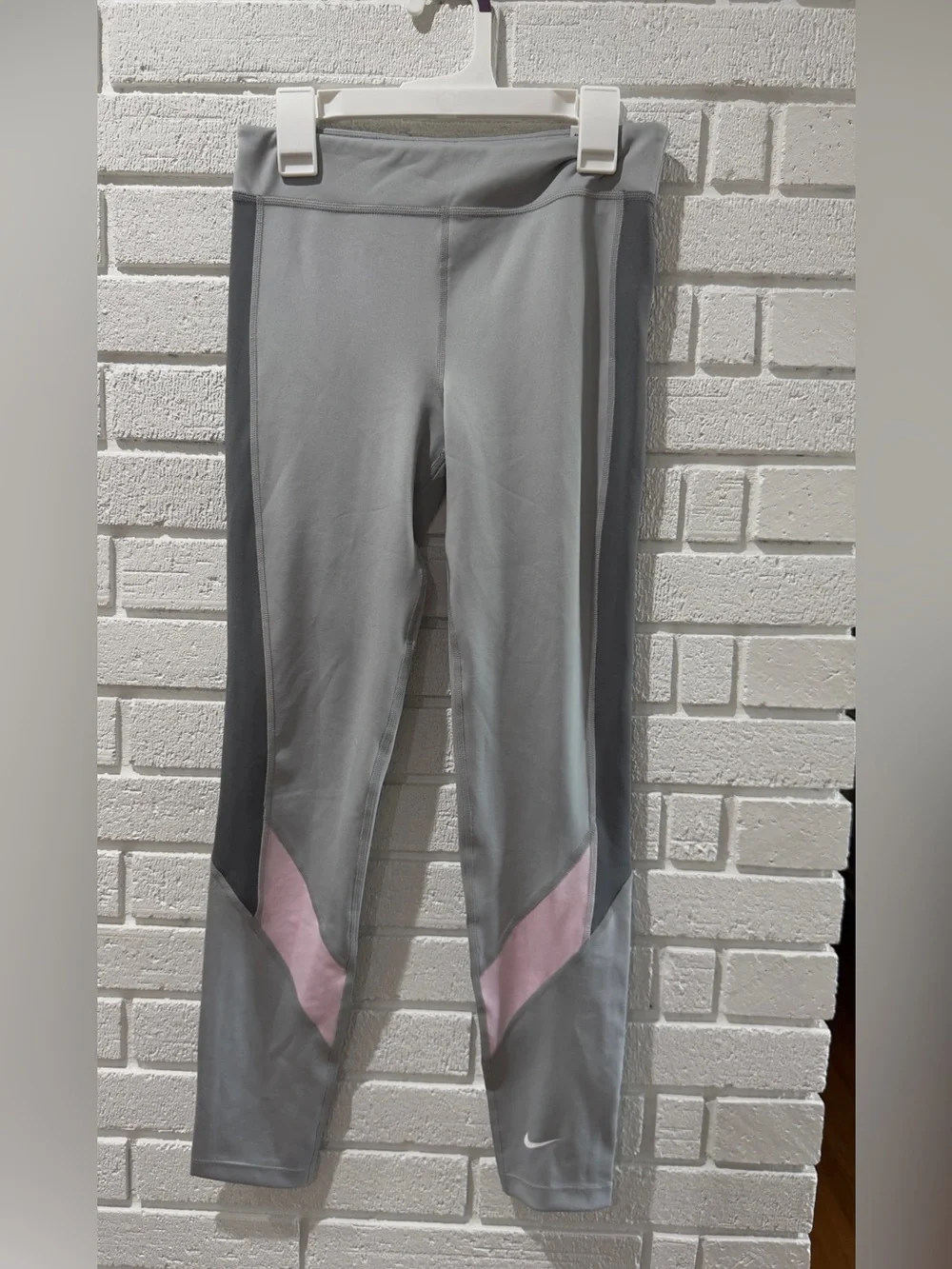 Nike Dri-FIT One Big Girls' Gray Leggings (DD8015-077) Size L NWT